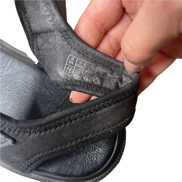 Dr. Martens Airwair Black Fabric/Leather Platform Sandals Unisex 9M/10WPre-Owned - Picture 9 of 12